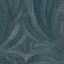 Erismann Plume Leaf Teal/Gold Metallic Wallpaper - 10476-19