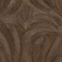 Erismann Plume Leaf Brown Metallic Wallpaper - 10476-48