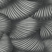 Erismann Twill Geometric Fan Black/Silver Metallic Wallpaper - 10525-29
