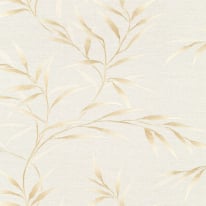 Erismann Yamato Leaf Beige Metallic Wallpaper - 10528-02