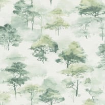 Erismann Lightwood Tree Green Wallpaper - 10557-07