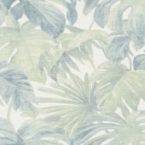 Erismann Mistry Monstera Leaves Green/Blue Wallpaper - 10558-07