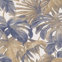 Erismann Mistry Monstera Leaves Deep Blue Wallpaper - 10558-44