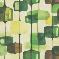 High-resolution flat swatch of Erismann Modula Lights wallpaper showing the green multi textured pattern.