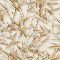 A flat swatch image of the 10587-11 brown leaf design.