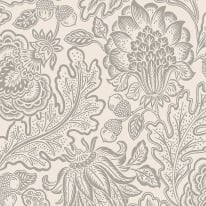 Belgravia Decor Fernhurst Floral Trail Silver/White Wallpaper - 1110