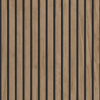 Belgravia Decor Panacea Wood Slat Walnut Wallpaper - 1157