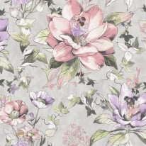 Holden Decor Floral Fairies Grey Multi Wallpaper - 13212