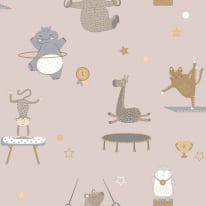 Holden Decor Animal Gymnastic Pink Wallpaper - 13241
