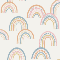 Holden Decor Boho Rainbow Orange/Pink Wallpaper - 13282