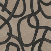 Holden Decor Delamere Linear Swirl Taupe Wallpaper - 13460