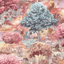 Holden Decor Bazaar Astrology Pink/Blue Wallpaper - 13500