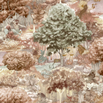 Holden Decor Bazaar Astrology Burnt Orange Wallpaper - 13501