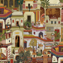 Holden Decor Bazaar Animal City Multi Wallpaper - 13511