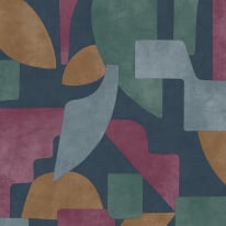 Holden Decor Abstract Angles Navy/Berry Wallpaper - 13740