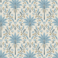 Holden Decor Eastern Horizons Palm Trellis Blue Wallpaper - 13751