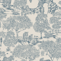 Holden Decor Eastern Horizons Zoo Lake Light Blue Wallpaper - 13772