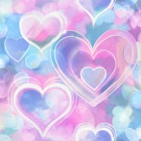 Holden Decor Neon Hearts Pink/Blue Wallpaper - 13785