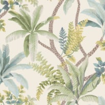 Holden Decor Eastern Horizons Trailing Palm Green/Cream Wallpaper - 13800