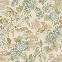 Holden Decor Eastern Horizons Scenic Birds Trail Teal/Orange Wallpaper - 13811
