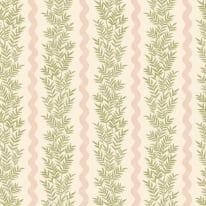 Holden Decor Foliage Stripe Cream/Blush Wallpaper - 13960