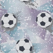 Holden Decor Football Frenzy Lilac/Silver Metallic Wallpaper - 14091