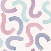 Holden Decor Curly Confetti Pink Multi Wallpaper - 14110