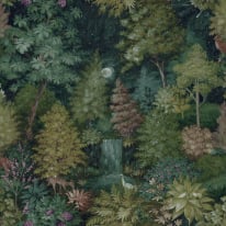 Holden Decor Midnight Woods Green Wallpaper - 14151