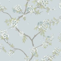 Holden Decor Cherry Blossom Blue Wallpaper - 14214