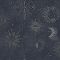 Holden Decor Cosmic Navy/Silver Metallic Wallpaper - 14251
