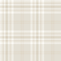 Catherine Lansfield Kelso Check Cream Wallpaper - 165525