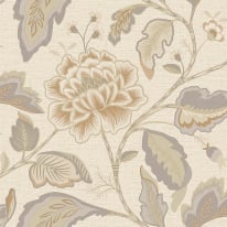 Belgravia Decor Maya Allover Leaf Trail Beige/Cream Wallpaper - 1723