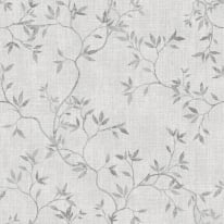Muriva Japandi Leaf Grey Metallic Wallpaper - 173571