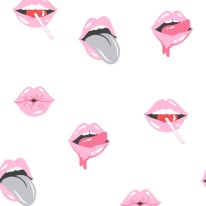 Sassy B Lip Service Pink Glitter Wallpaper - 187521