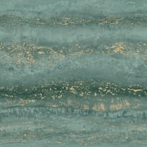 Muriva Semper Vertical Marble Jade/Gold Metallic Wallpaper - 189505