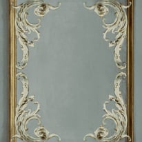 Grandeco Icon Rococo Panel Grey Wallpaper - 191501