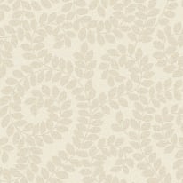 Belgravia Decor Valentino Sequin Leaf Scroll Cream Metallic Wallpaper - 1925