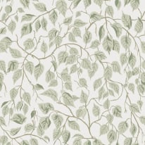 Flat swatch of Galerie Hangbjork Woodland Tree in light green showing the smooth non-woven flat paper surface.