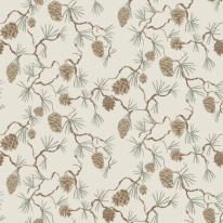 Flat swatch of Galerie Tallskog Motif in beige showing the smooth non-woven flat paper surface.