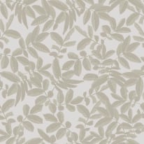 Flat swatch of Galerie Lovskog Foliage Leaf in light green showing the smooth non-woven flat paper surface.