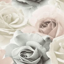 Muriva Rhoda Rose Blush/Cream Metallic Wallpaper - 203503