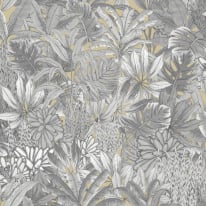 Muriva Lush Forest Gold/Grey Metallic Wallpaper - 205503