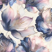 Muriva Elysian Floral Multi/Gold Metallic Wallpaper - 212501