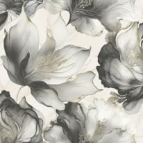 Muriva Elysian Floral Black/Gold Metallic Wallpaper - 212502