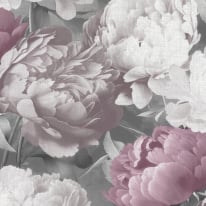 Muriva Doretta Floral Grey/Pink Wallpaper - 213301