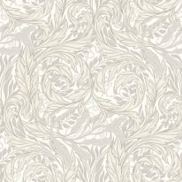 Muriva Vale Leaf Cream Metallic Wallpaper - 221502