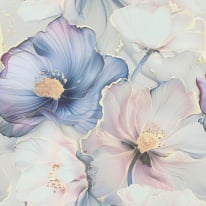 Muriva Bliss Floral Pink/Gold Metallic Wallpaper - 228501