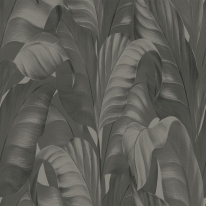 Belgravia Decor Sumatra Leaf Charcoal Wallpaper - 2361