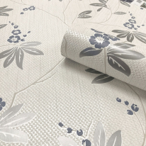 Belgravia Decor Amelie Blossom Floral Navy/White Wallpaper - 3023