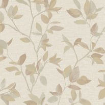 Rasch Silver Birch Leaf Natural/Rust Metallic Wallpaper - 311426